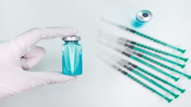 طبيب بيطري سعودي يقوم بتحصين المواشي لحمايتها من الأمراض